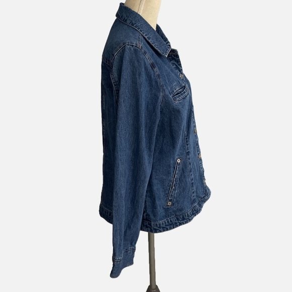 Northern Reflections Denim Jacket Size Large 
Blue Casual Corduroy Cuffs - Picture 4 of 11